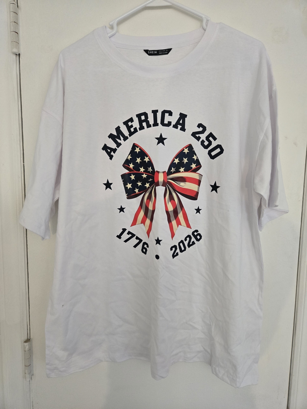 White 'America 250' Patriotic Graphic Tee